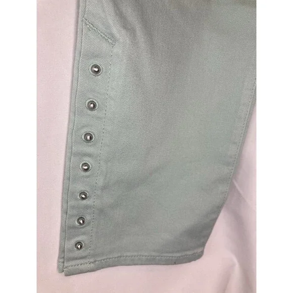 Chico's 10R Women's So Slimming Girlfriend Leg Ankle Green Blue Pants 1.5R New - Picture 6 of 12